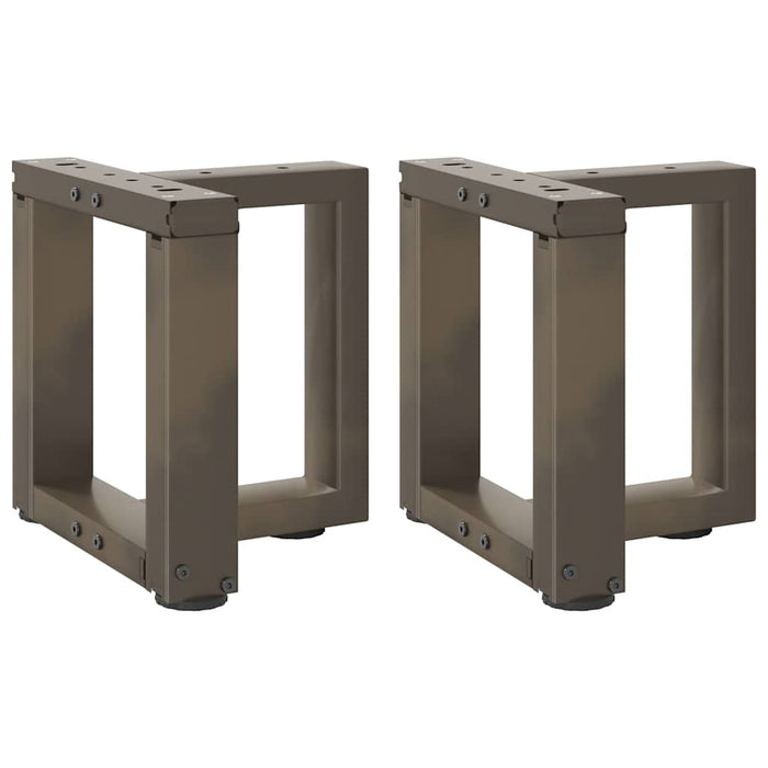 Picioare pentru măsuță de cafea în formă de T, 2 buc., negru, 30x25x(30-31) cm, oțel WALTI