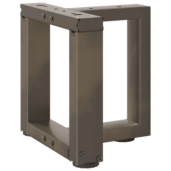 Picioare pentru măsuță de cafea în formă de T, 2 buc., negru, 30x25x(30-31) cm, oțel WALTI