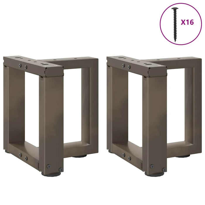 Picioare pentru măsuță de cafea în formă de T, 2 buc., negru, 30x25x(30-31) cm, oțel WALTI