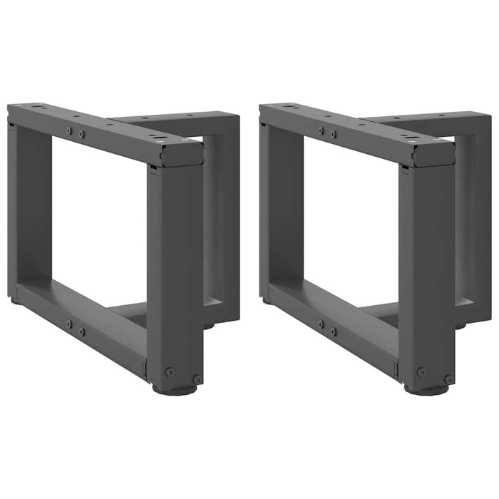 Picioare pentru măsuță de cafea în formă de T, 2 buc., antracit, 40x25x(30-31) cm, oțel WALTI