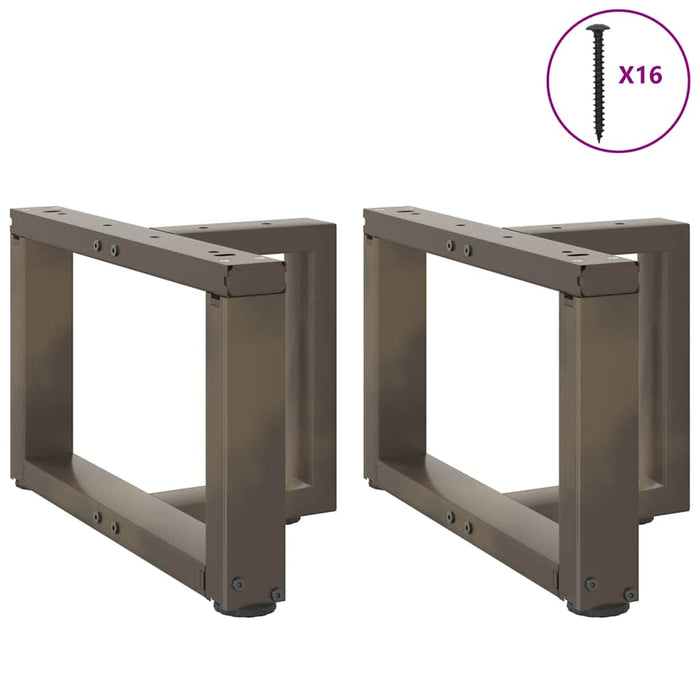 Picioare pentru măsuță de cafea în formă de T, 2 buc., negru, 40x25x(30-31) cm, oțel WALTI