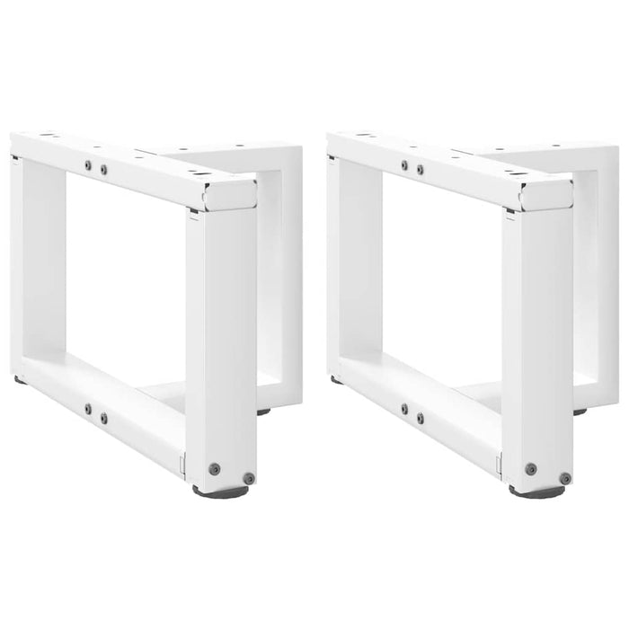 Picioare pentru măsuță de cafea în formă de T, 2 buc., alb, 50x25x(30-31) cm, oțel WALTI