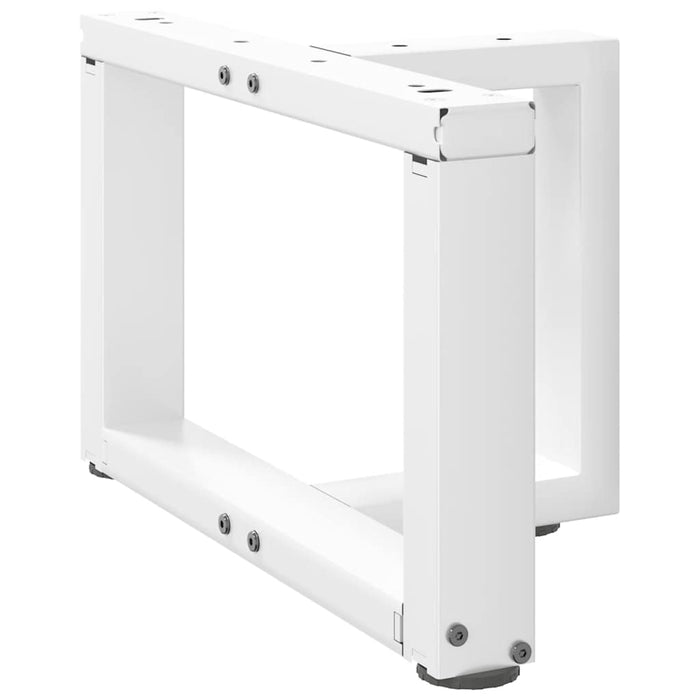 Picioare pentru măsuță de cafea în formă de T, 2 buc., alb, 50x25x(30-31) cm, oțel WALTI