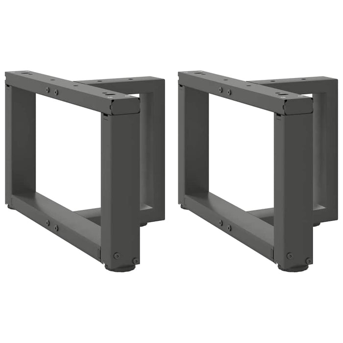 Picioare pentru măsuță de cafea în formă de T, 2 buc., antracit, 50x25x(30-31) cm, oțel WALTI