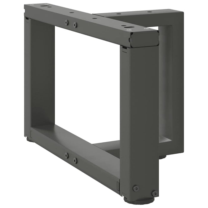 Picioare pentru măsuță de cafea în formă de T, 2 buc., antracit, 50x25x(30-31) cm, oțel WALTI