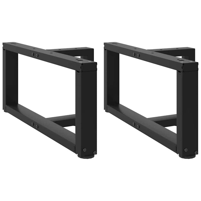 Picioare pentru măsuță de cafea în formă de T, 2 buc., negru, 60x25x(30-31) cm, oțel WALTI