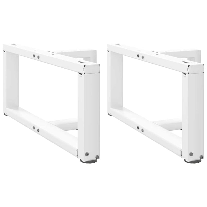 Picioare pentru măsuță de cafea în formă de T, 2 buc., alb, 60x25x(30-31) cm, oțel WALTI