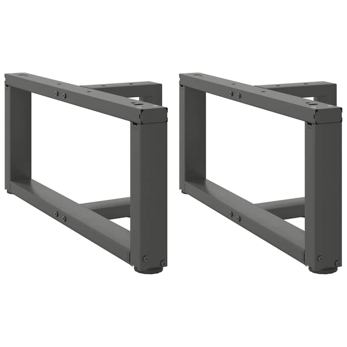 Picioare pentru măsuță de cafea în formă de T, 2 buc., antracit, 60x25x(30-31) cm, oțel WALTI