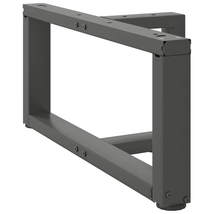Picioare pentru măsuță de cafea în formă de T, 2 buc., antracit, 60x25x(30-31) cm, oțel WALTI