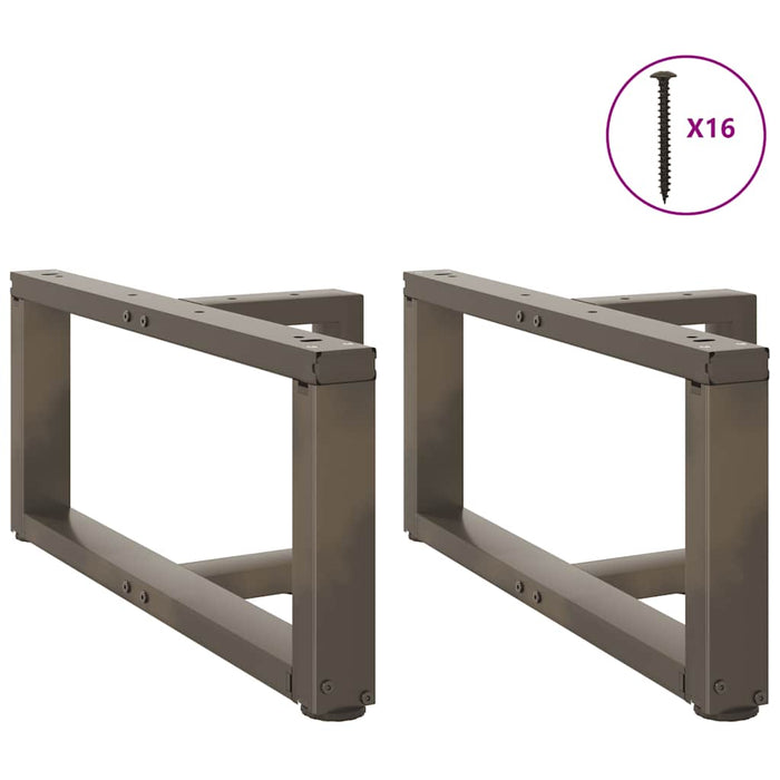 Picioare pentru măsuță de cafea în formă de T, 2 buc., negru, 60x25x(30-31) cm, oțel WALTI