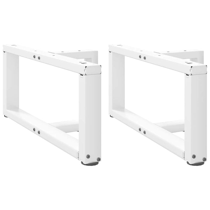 Picioare pentru măsuță de cafea în formă de T, 2 buc., alb, 70x25x(30-31) cm, oțel WALTI