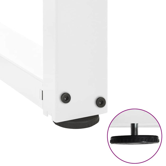 Picioare pentru măsuță de cafea în formă de T, 2 buc., alb, 70x25x(30-31) cm, oțel WALTI