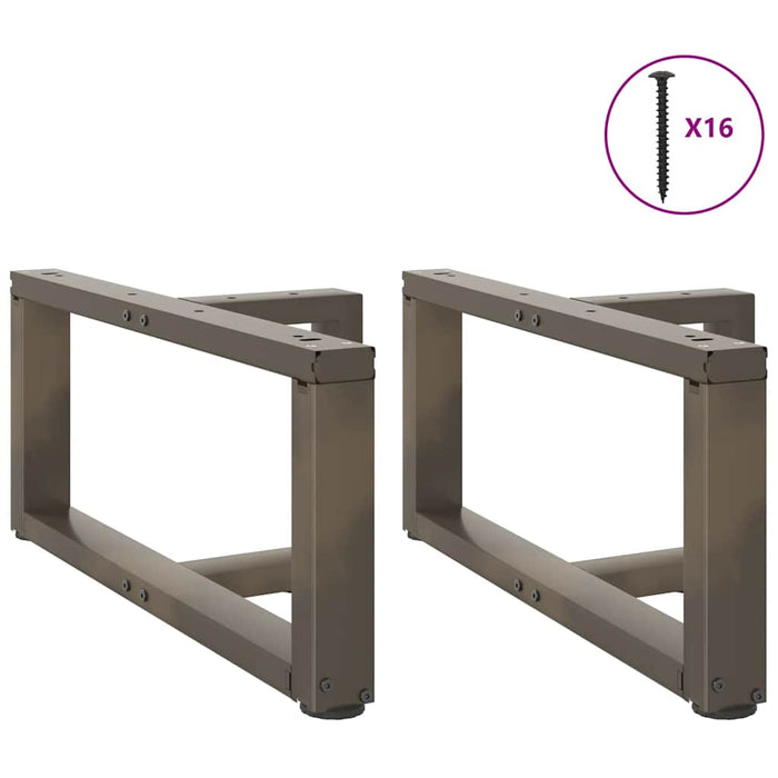 Picioare pentru măsuță de cafea în formă de T, 2 buc., negru, 70x25x(30-31) cm, oțel WALTI