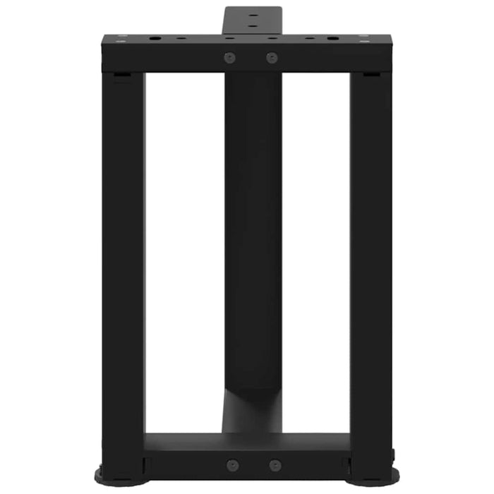 Picioare pentru măsuță de cafea în formă de T, 2 buc., negru, 28x25x(42-43) cm, oțel WALTI
