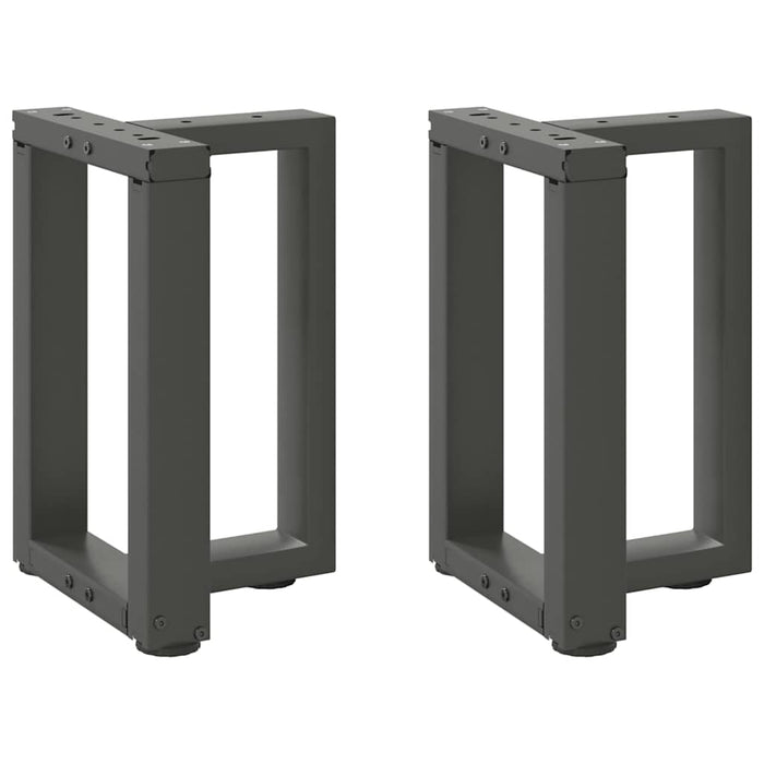Picioare pentru măsuță de cafea în formă de T, 2 buc., antracit, 28x25x(42-43) cm, oțel WALTI