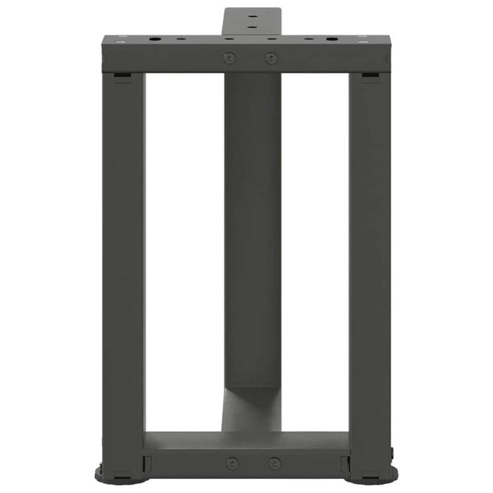 Picioare pentru măsuță de cafea în formă de T, 2 buc., antracit, 28x25x(42-43) cm, oțel WALTI