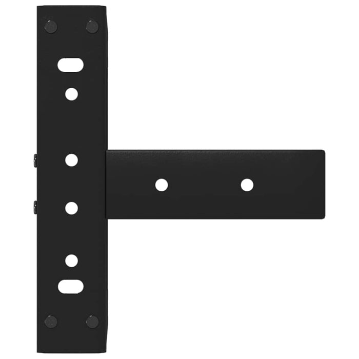 Picioare pentru măsuță de cafea în formă de T, 2 buc., negru, 38x25x(42-43) cm, oțel WALTI