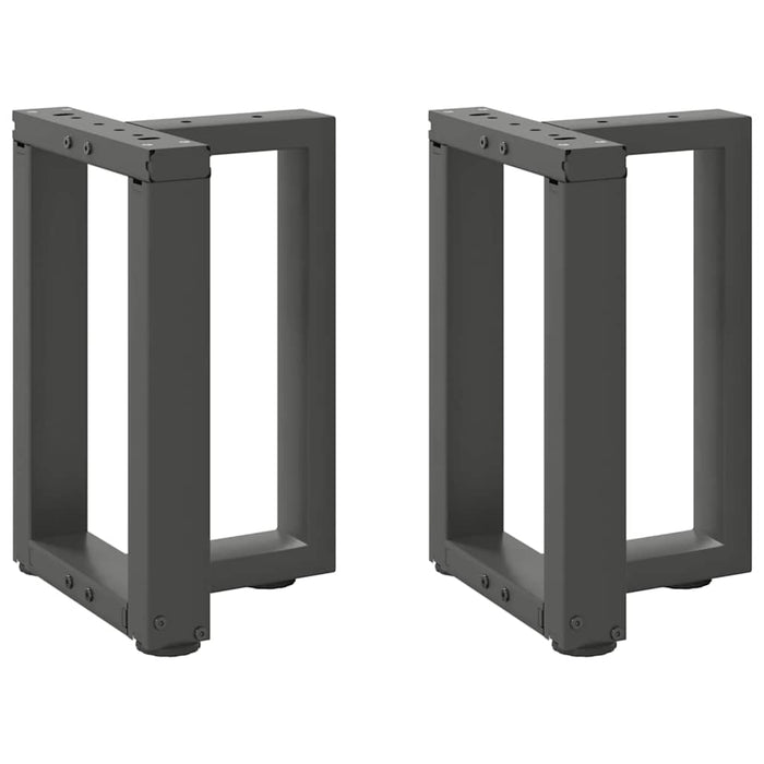 Picioare pentru măsuță de cafea în formă de T, 2 buc., antracit, 38x25x(42-43) cm, oțel WALTI