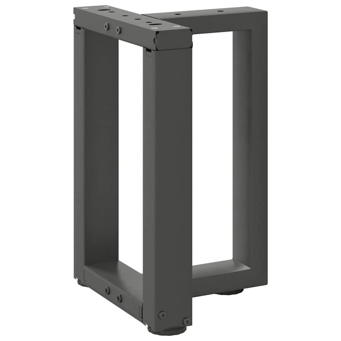 Picioare pentru măsuță de cafea în formă de T, 2 buc., antracit, 38x25x(42-43) cm, oțel WALTI