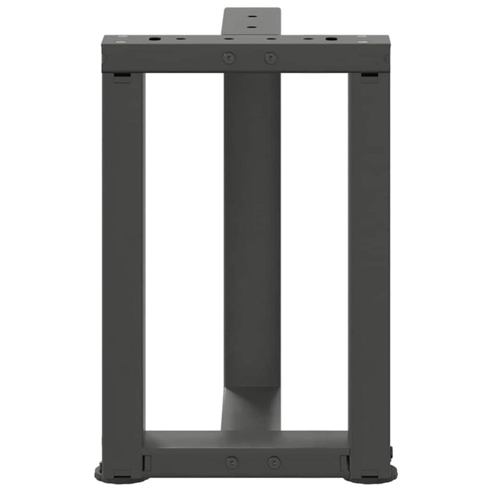 Picioare pentru măsuță de cafea în formă de T, 2 buc., antracit, 38x25x(42-43) cm, oțel WALTI