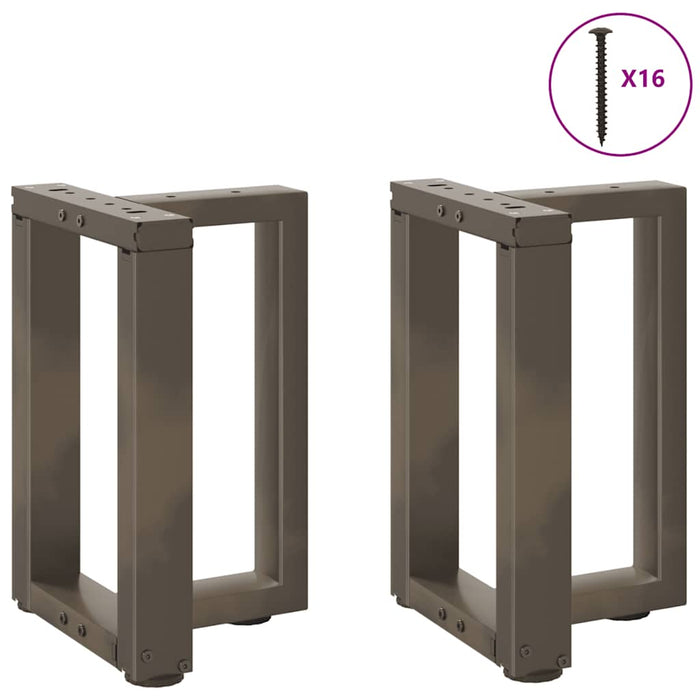 Picioare pentru măsuță de cafea în formă de T, 2 buc., negru, 38x25x(42-43) cm, oțel WALTI