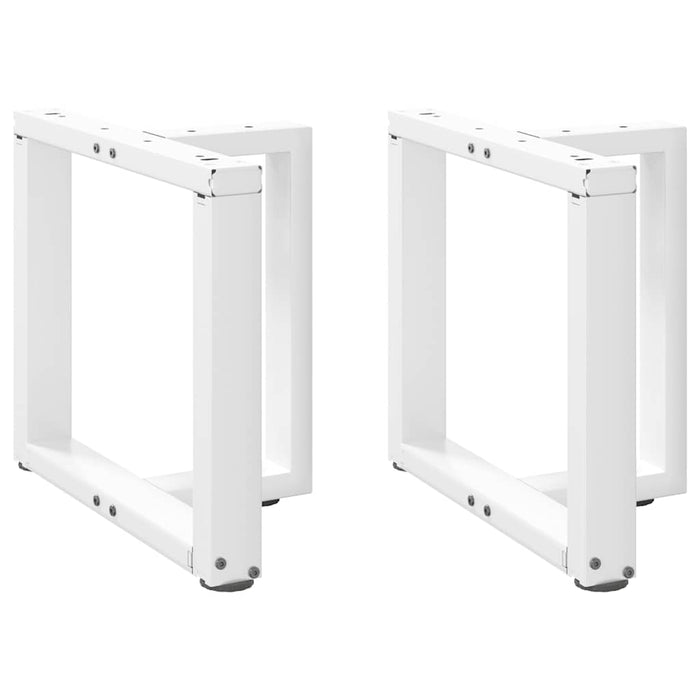 Picioare pentru măsuță de cafea în formă de T, 2 buc., alb, 50x25x(42-43) cm, oțel WALTI