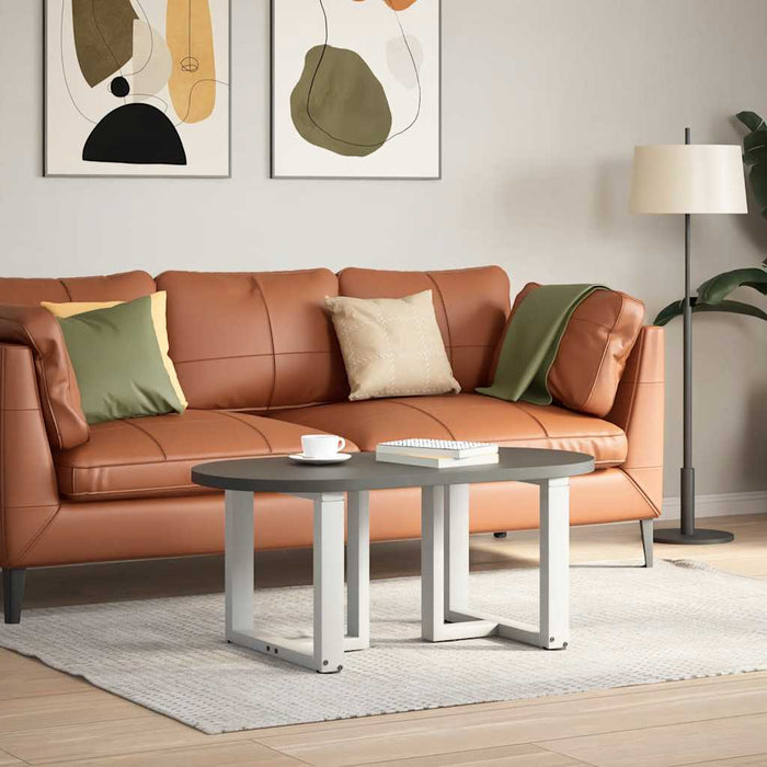 Picioare pentru măsuță de cafea în formă de T, 2 buc., alb, 50x25x(42-43) cm, oțel WALTI