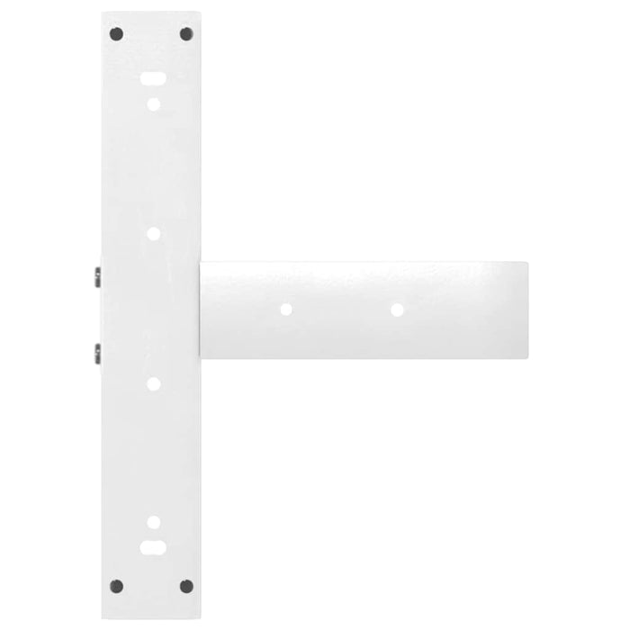 Picioare pentru măsuță de cafea în formă de T, 2 buc., alb, 50x25x(42-43) cm, oțel WALTI