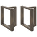 Picioare pentru măsuță de cafea în formă de T, 2 buc., negru, 50x25x(42-43) cm, oțel - WALTI WALTI