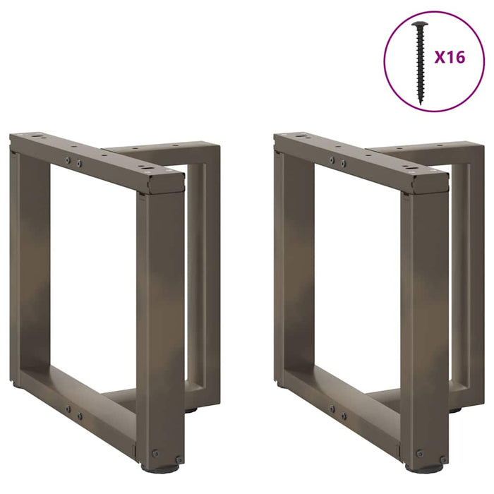 Picioare pentru măsuță de cafea în formă de T, 2 buc., negru, 50x25x(42-43) cm, oțel - WALTI WALTI