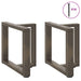 Picioare pentru măsuță de cafea în formă de T, 2 buc., negru, 50x25x(42-43) cm, oțel - WALTI WALTI