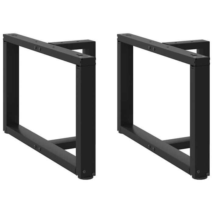Picioare pentru măsuță de cafea în formă de T, 2 buc., negru, 60x25x(42-43) cm, oțel WALTI
