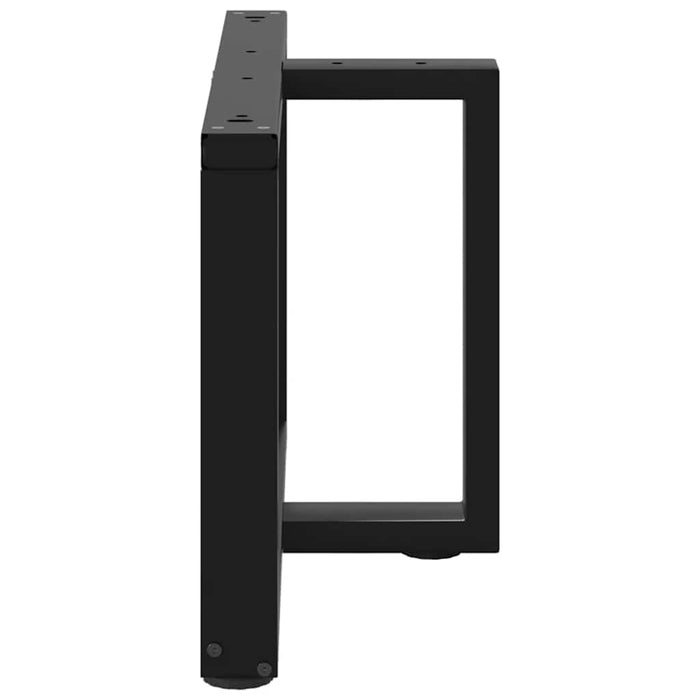 Picioare pentru măsuță de cafea în formă de T, 2 buc., negru, 60x25x(42-43) cm, oțel WALTI