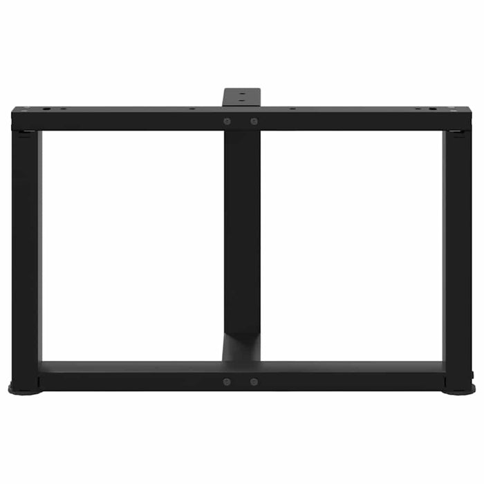 Picioare pentru măsuță de cafea în formă de T, 2 buc., negru, 60x25x(42-43) cm, oțel WALTI