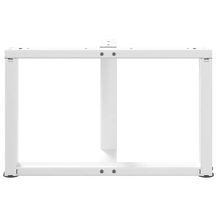 Picioare pentru măsuță de cafea în formă de T, 2 buc., alb, 60x25x(42-43) cm, oțel WALTI