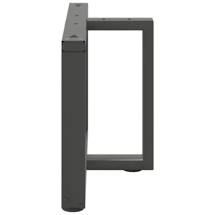 Picioare pentru măsuță de cafea în formă de T, 2 buc., antracit, 60x25x(42-43) cm, oțel WALTI