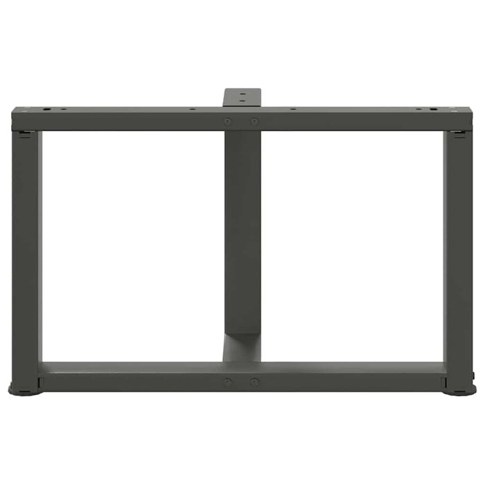 Picioare pentru măsuță de cafea în formă de T, 2 buc., antracit, 60x25x(42-43) cm, oțel WALTI