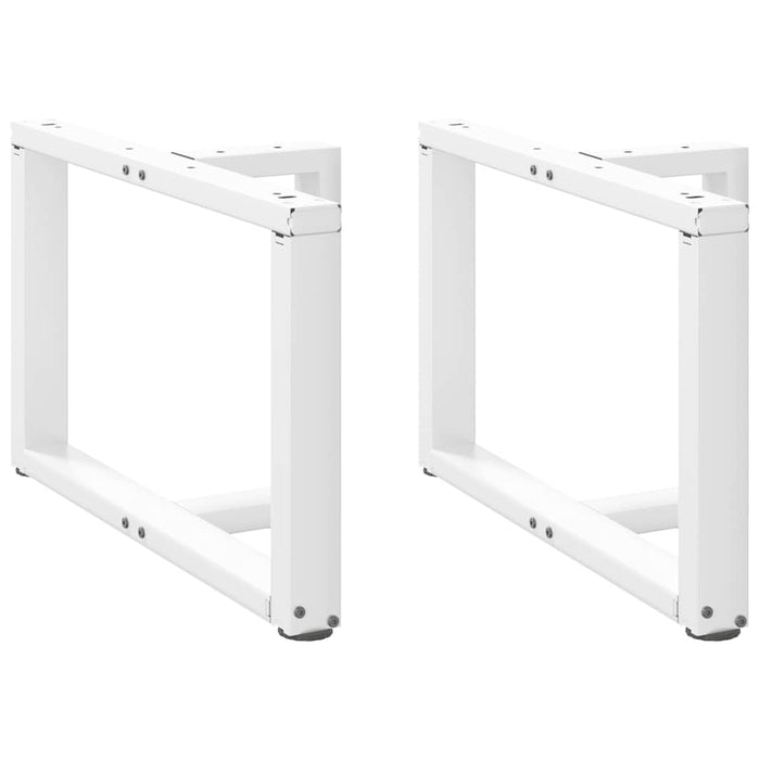Picioare pentru măsuță de cafea în formă de T, 2 buc., alb, 70x25x(42-43) cm, oțel WALTI