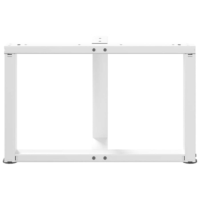 Picioare pentru măsuță de cafea în formă de T, 2 buc., alb, 70x25x(42-43) cm, oțel WALTI