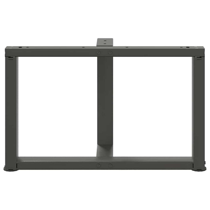 Picioare pentru măsuță de cafea în formă de T, 2 buc., antracit, 70x25x(42-43) cm, oțel WALTI