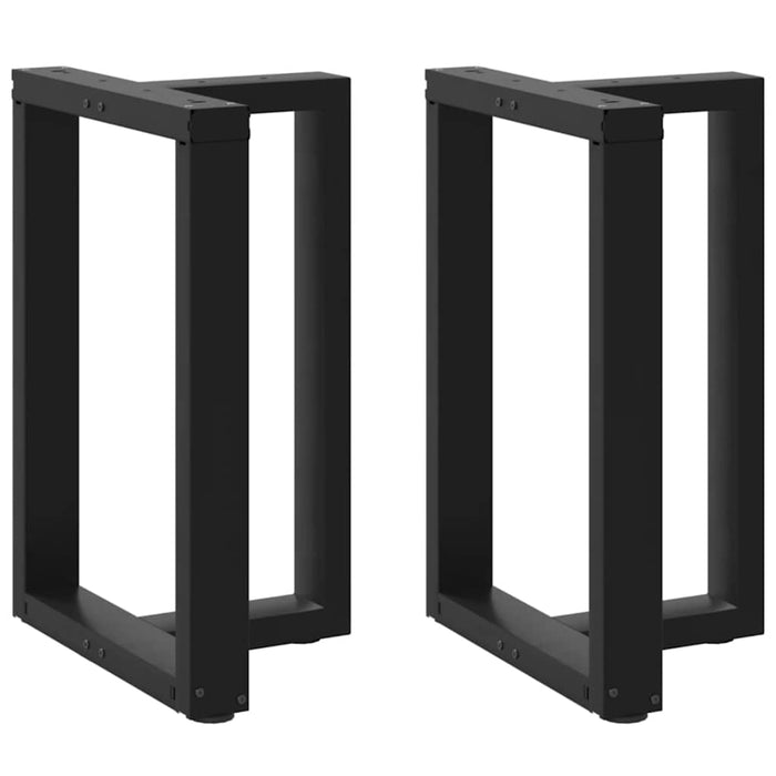 Picioare de masă în formă de T, 2 buc., negru, 60x35x(72-73) cm, oțel WALTI