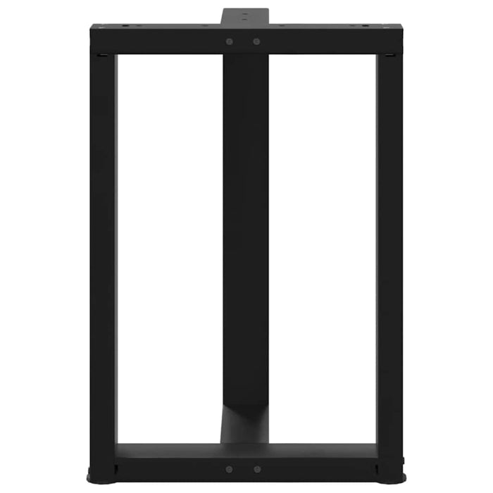 Picioare de masă în formă de T, 2 buc., negru, 60x35x(72-73) cm, oțel WALTI