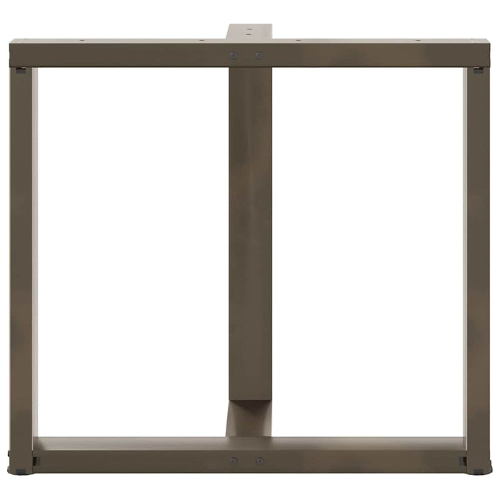 Picioare de masă în formă de T, 2 buc., negru, 70x35x(72-73) cm, oțel WALTI
