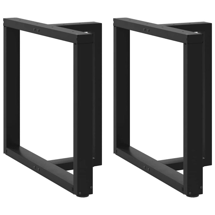 Picioare de masă în formă de T, 2 buc., negru, 80x35x(72-73) cm, oțel WALTI