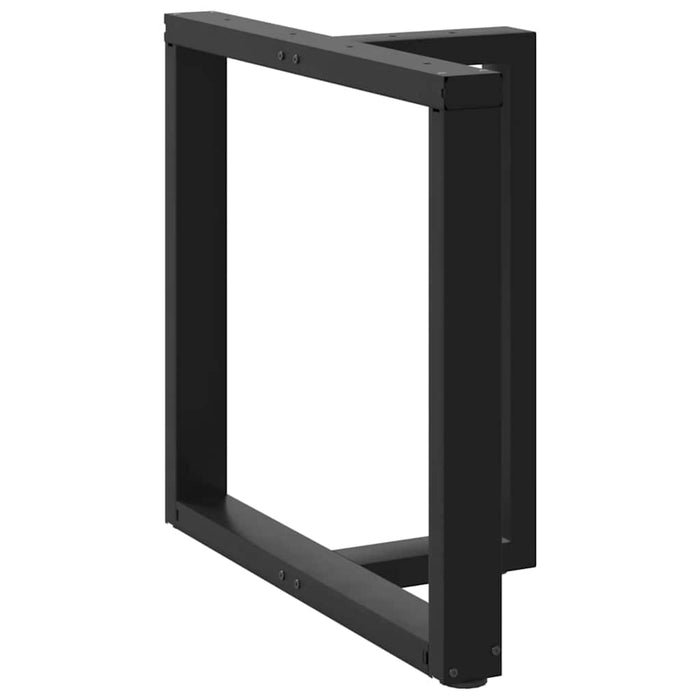 Picioare de masă în formă de T, 2 buc., negru, 80x35x(72-73) cm, oțel WALTI