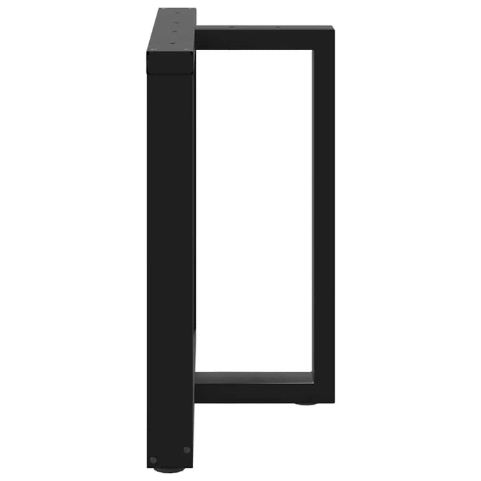 Picioare de masă în formă de T, 2 buc., negru, 80x35x(72-73) cm, oțel WALTI