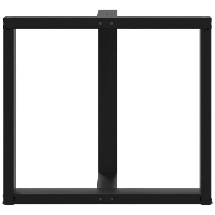 Picioare de masă în formă de T, 2 buc., negru, 80x35x(72-73) cm, oțel WALTI