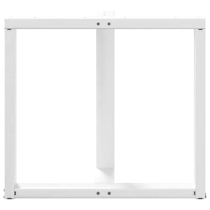 Picioare de masă în formă de T, 2 buc., alb, 80x35x(72-73) cm, oțel - WALTI WALTI