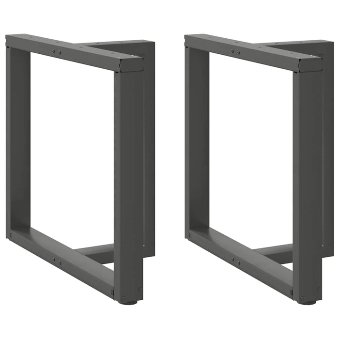 Picioare de masă în formă de T, 2 buc., antracit, 80x35x(72-73) cm, oțel WALTI