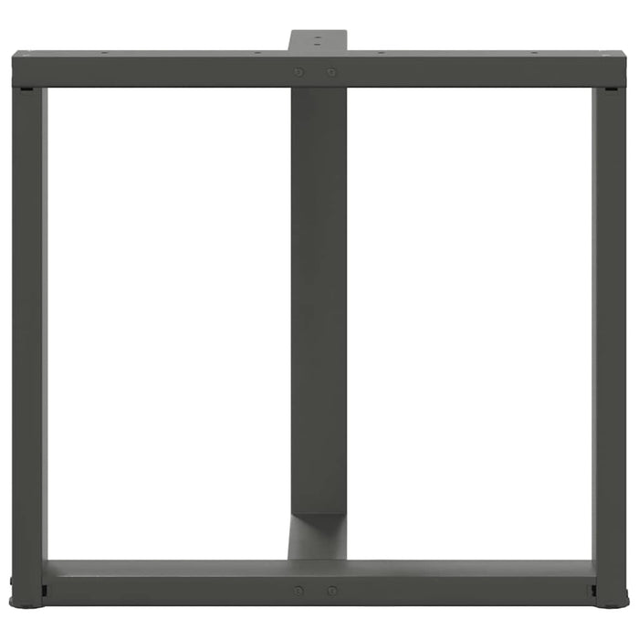 Picioare de masă în formă de T, 2 buc., antracit, 80x35x(72-73) cm, oțel WALTI